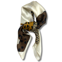 Brown & Beige Leopard Neck Scarf