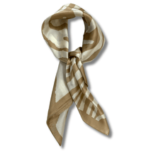 Camel & Beige Zebra Pattern Neck Scarf
