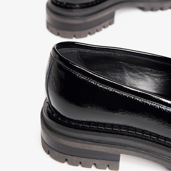 NeroGiardini Black Leather Chunky Loafers