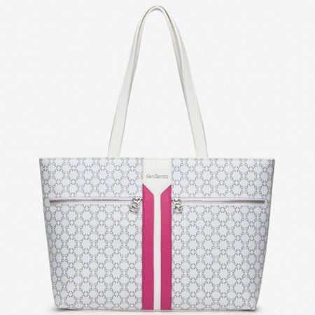 NeroGiardini White & Pink Pattern Tote Bag