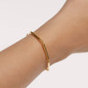 PDPAOLA Gold Bar Chain Bracelet