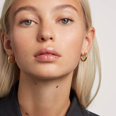 PDPAOLA Gold Cloud Hoop Earrings - Medium