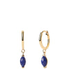 PDPAOLA Gold Nomad Lapis Lazuli Hoop Earrings