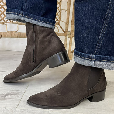 Paul Green Brown Suede Chelsea Boots