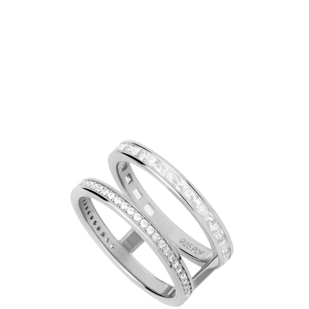 PDPAOLA Bianca Silver Double Ring