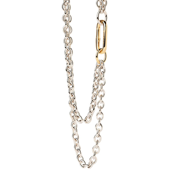 PDPAOLA Double Beat Two Tone Chain Necklace
