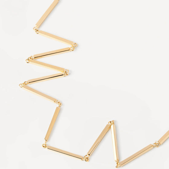 PDPAOLA Gold Bar Chain Necklace