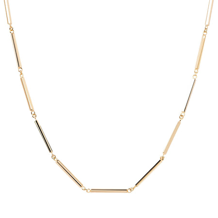 PDPAOLA Gold Bar Chain Necklace