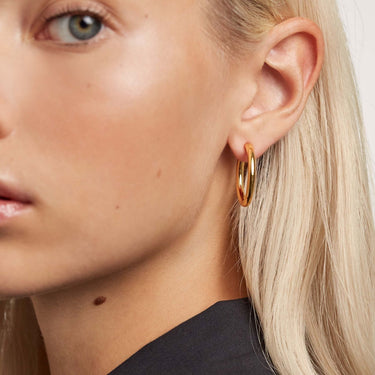 PDPAOLA Gold Cloud Hoop Earrings - Large