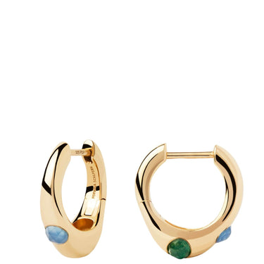PDPAOLA Gold Coral Hoop Earrings