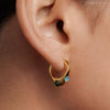 PDPAOLA Gold Coral Hoop Earrings