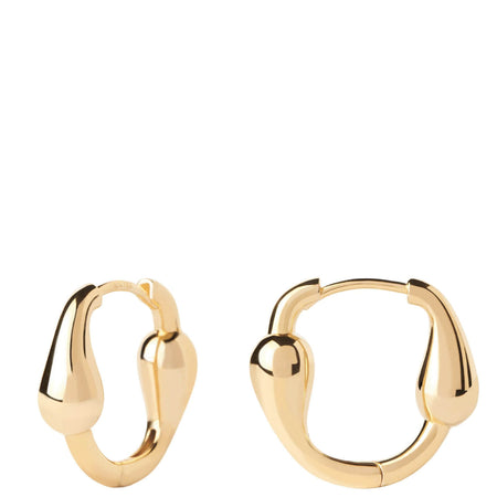 PDPAOLA Gold Cycle Hoop Earrings