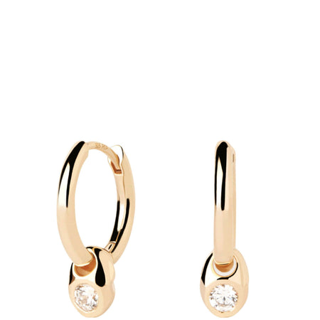 PDPAOLA Gold Delta Hoop Earrings