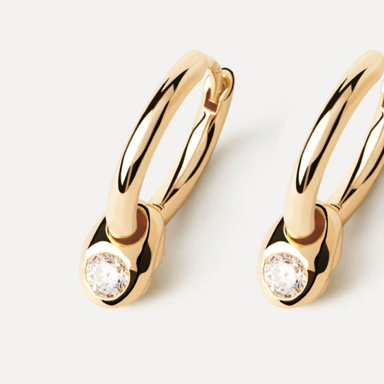 PDPAOLA Gold Delta Hoop Earrings