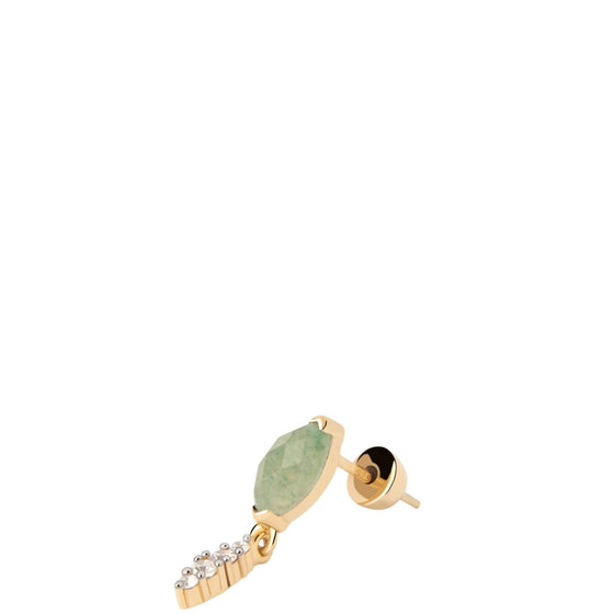 PDPAOLA Gold Ginger Aventurine Single Earring