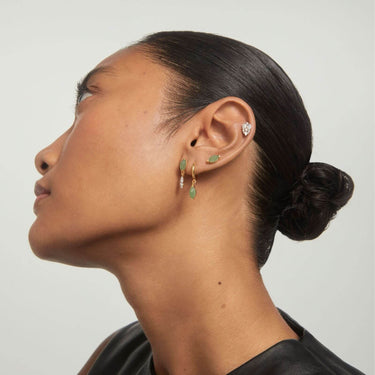PDPAOLA Gold Ginger Aventurine Single Earring