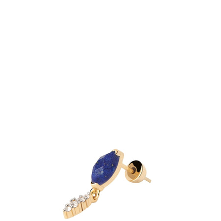 PDPAOLA Gold Ginger Lapis Lazuli Single Earring