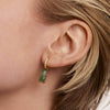 PDPAOLA Gold Kaori Moss Agate Single Earring