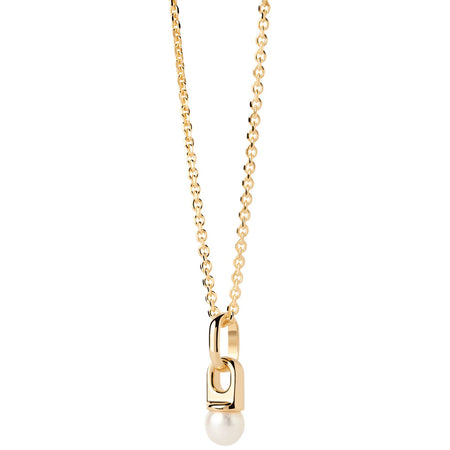 PDPAOLA Gold La Perla Charm & Chain Set