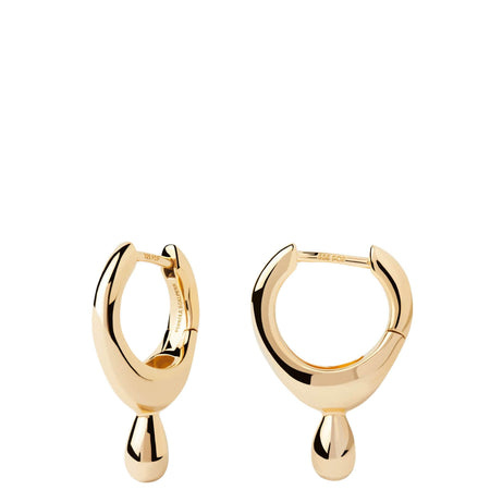 PDPAOLA Gold Lava Hoop Earrings