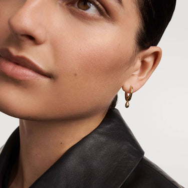 PDPAOLA Gold Lava Hoop Earrings