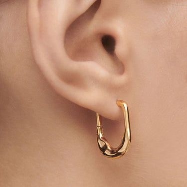 PDPAOLA Gold Magma Hoop Earrings