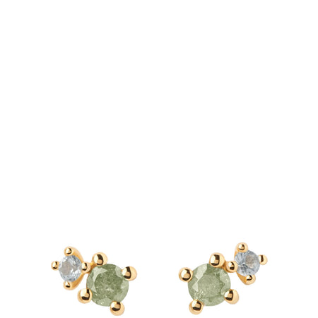 PDPAOLA Gold Moss Stud Earrings