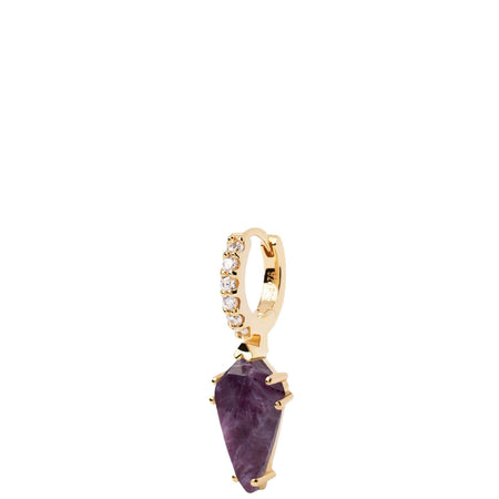 PDPAOLA Gold Naoki Charoite Single Earring