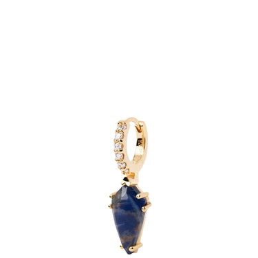 PDPAOLA Gold Naoki Sodalite Single Hoop Earring