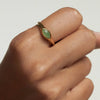 PDPAOLA Gold Nomad Green Aventurine Ring