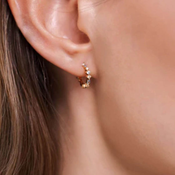 PDPAOLA Gold Ombre Hoop Earrings