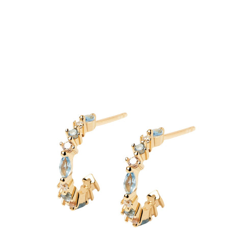 PDPAOLA Gold Ombre Hoop Earrings