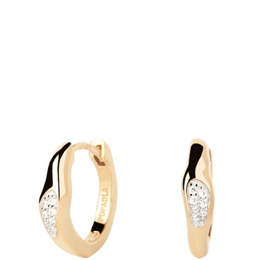 PDPAOLA Gold Magma Hoop Earrings