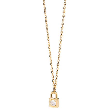 PDPAOLA Gold Padlock Necklace