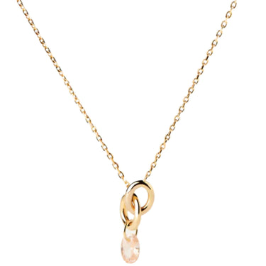 PDPAOLA Gold Peach Lily Necklace