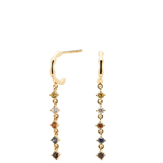 PDPAOLA Gold Sage Small Hoop Earrings
