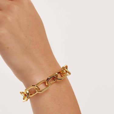 PDPAOLA Gold Signature Link Bracelet