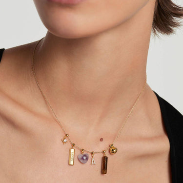 PDPAOLA Gold Tiger Eye Charm