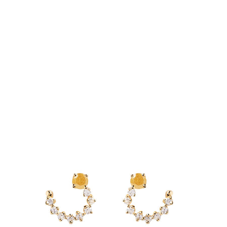 PDPAOLA Gold Villa Stud Earrings