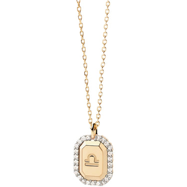 PDPAOLA Gold Zodiac Libra Necklace