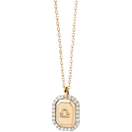 PDPAOLA Gold Zodiac Libra Necklace