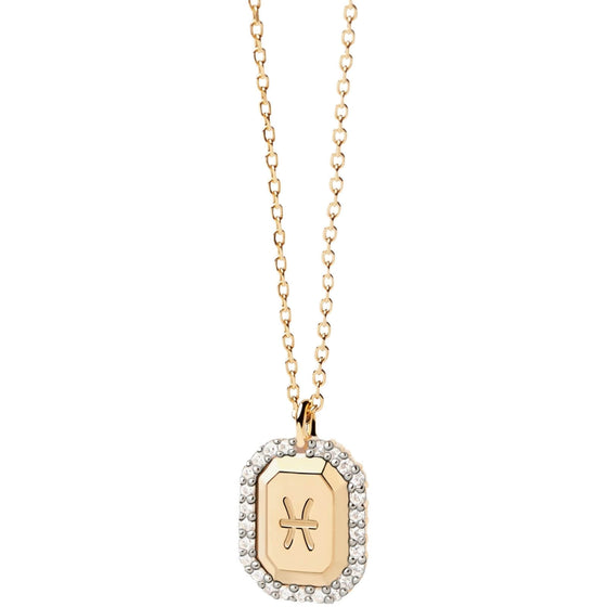 PDPAOLA Gold Zodiac Pisces Necklace