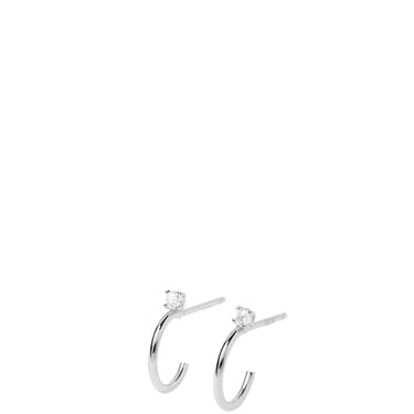 PDPAOLA Kita Silver Small Hoop Earrings