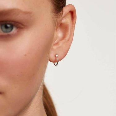 PDPAOLA Kita Silver Small Hoop Earrings