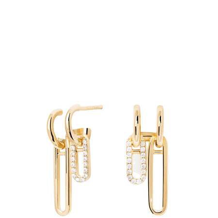 PDPAOLA Nexa Gold Hoop Earrings