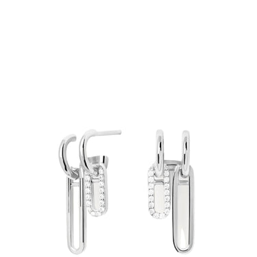 PDPAOLA Nexa Silver Hoop Earrings