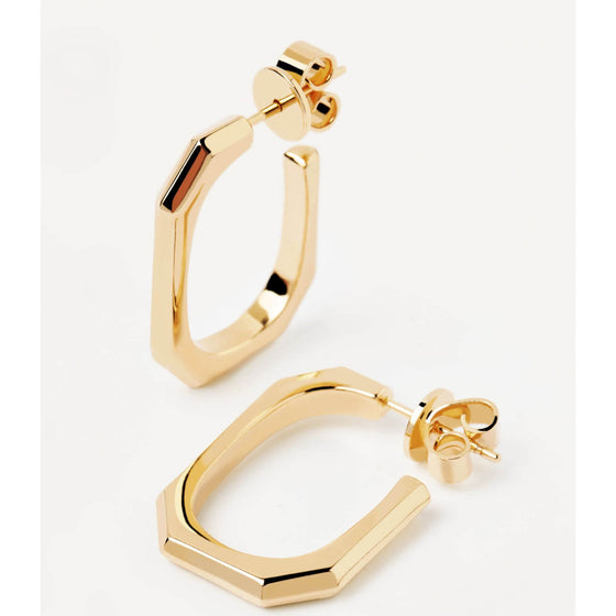 PDPAOLA Signature Gold Hoop Earrings