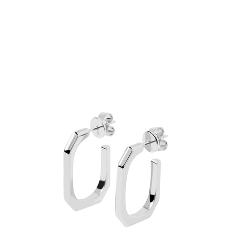 PDPAOLA Signature Silver Hoop Earrings