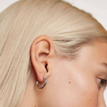 PDPAOLA Silver Cloud Hoop Earrings - Medium
