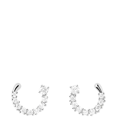 PDPAOLA Silver Leona Stud Earrings